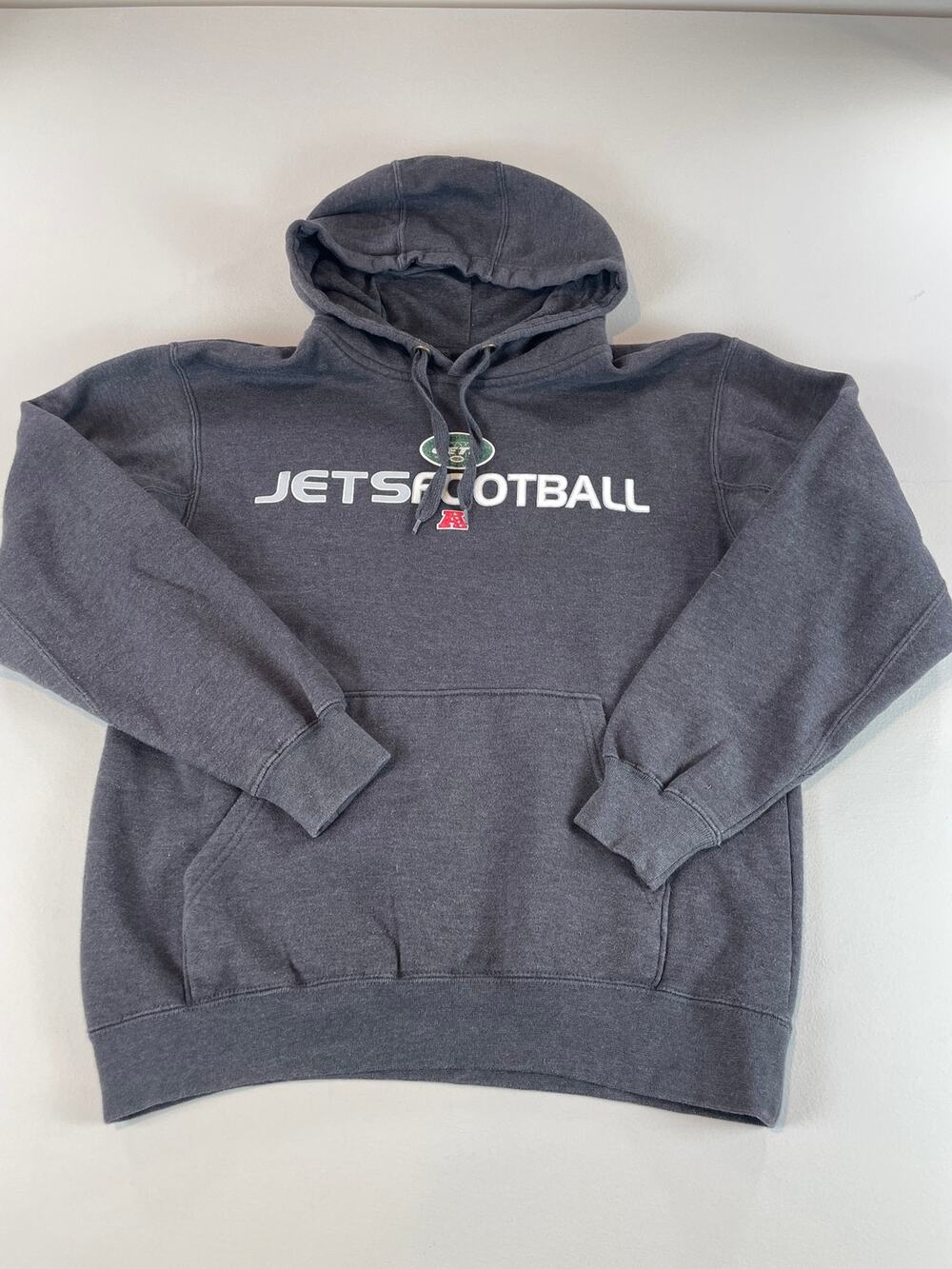 NFL Hoodie Youth Size XL Gray Jets Logo Cotton Blend